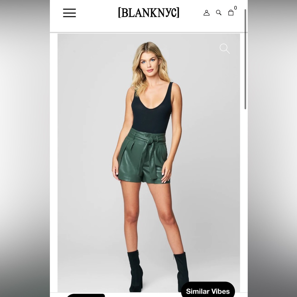 BlankNYC As You Said Faux Leather High Waisted Paperbag Waist Shorts
